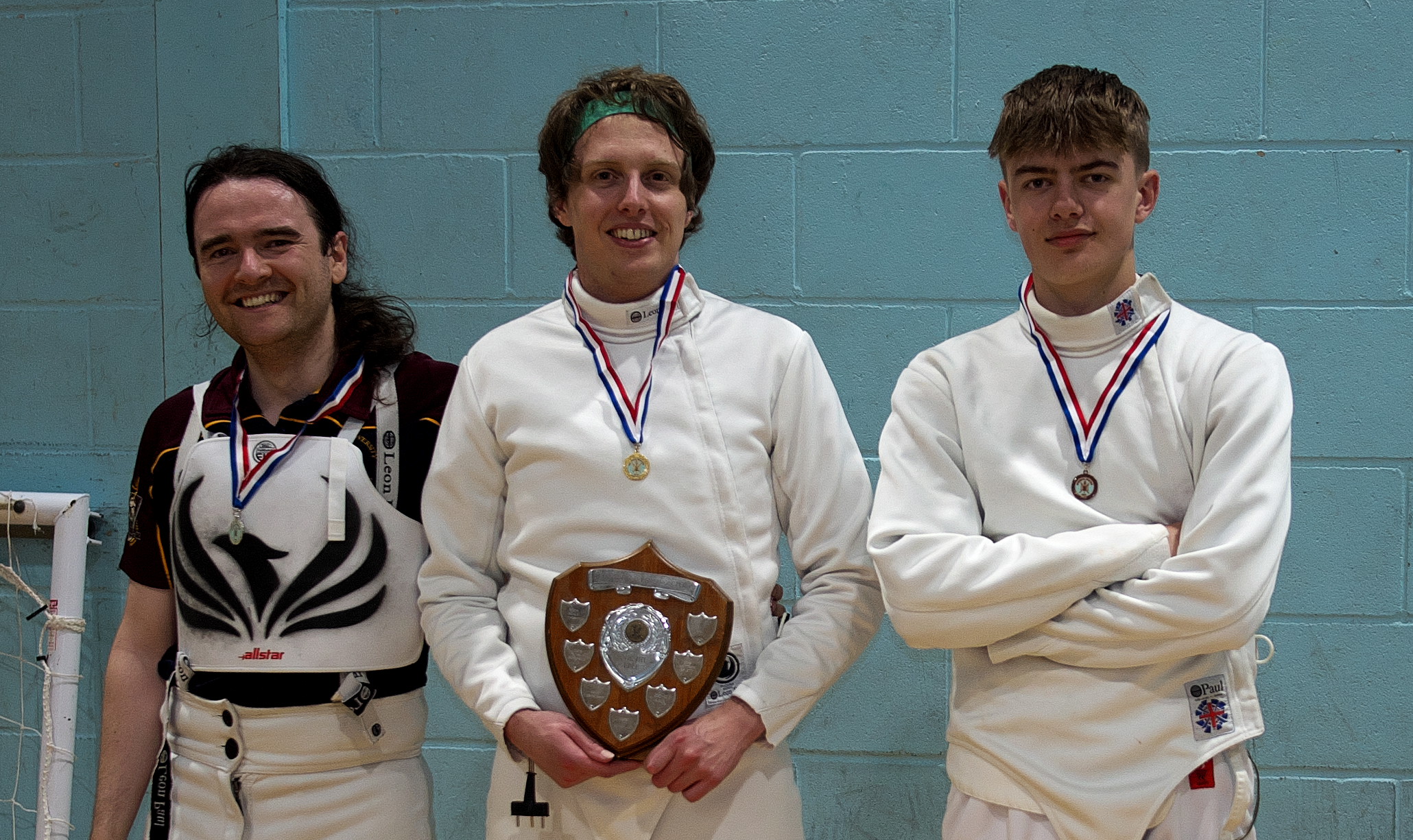 Peter, Matthew and Reuben with their medals