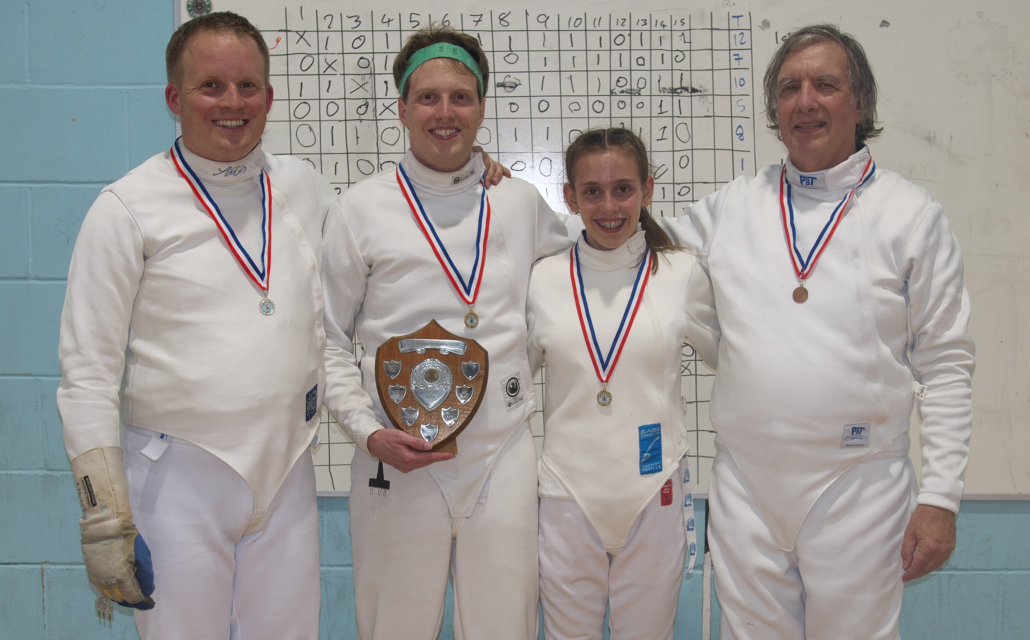 Medal winnders in the GFC one-hit epee